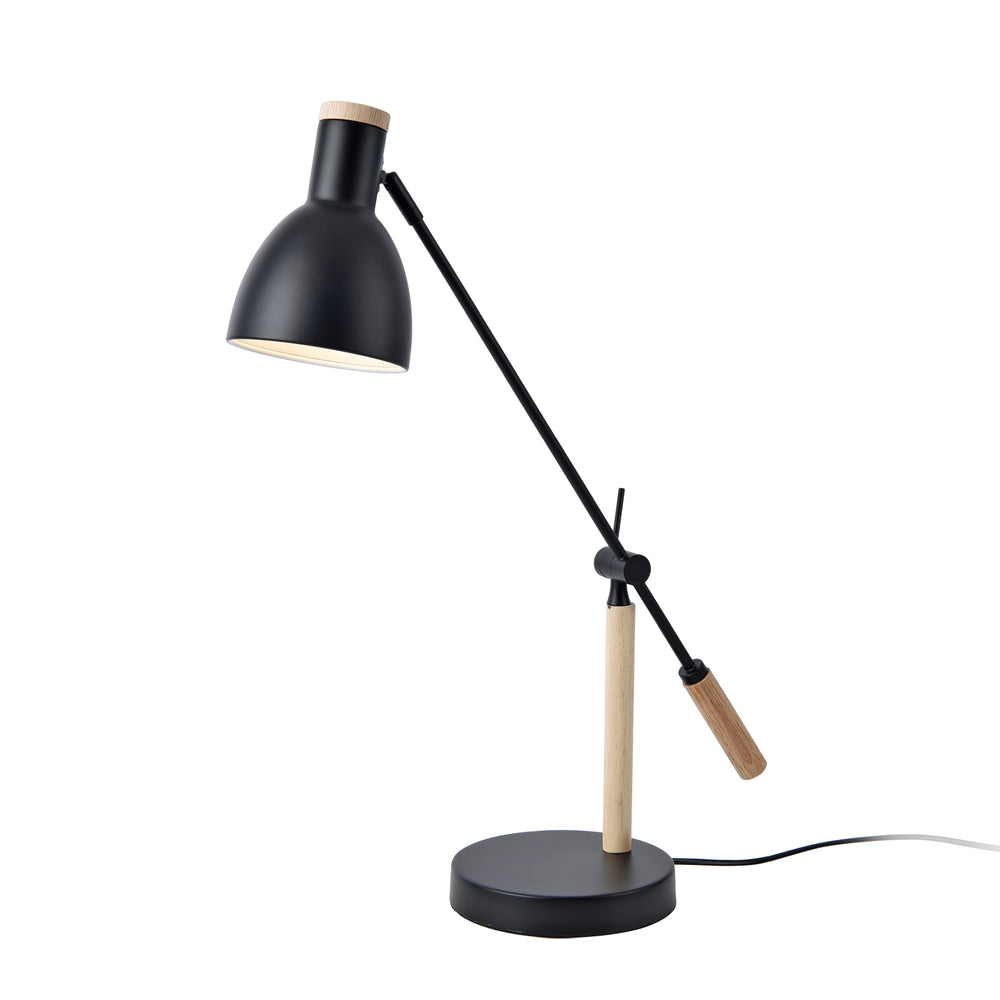 Tischleuchte Watford Schwarz / Holzfarben [lux.pro] - premiumXL