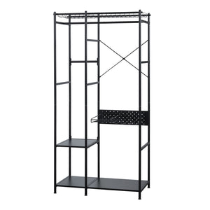 Garderobenständer Brønnøy 182x90x46cm Schwarz [en.casa]