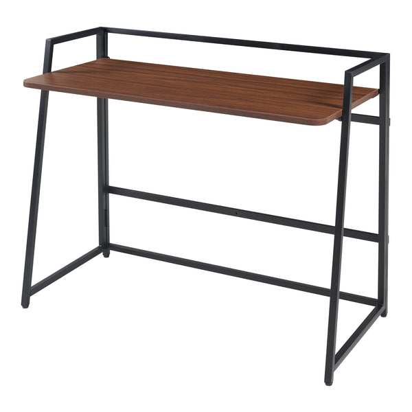 Klappbarer Schreibtisch Ringerike 104,5x53x85,5cm Schwarz/Walnuss [en.casa]