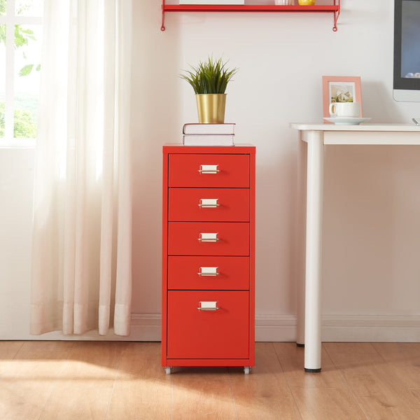 Rollcontainer Kökar mit 5 Schubladen 69x28x41 cm [en.casa]