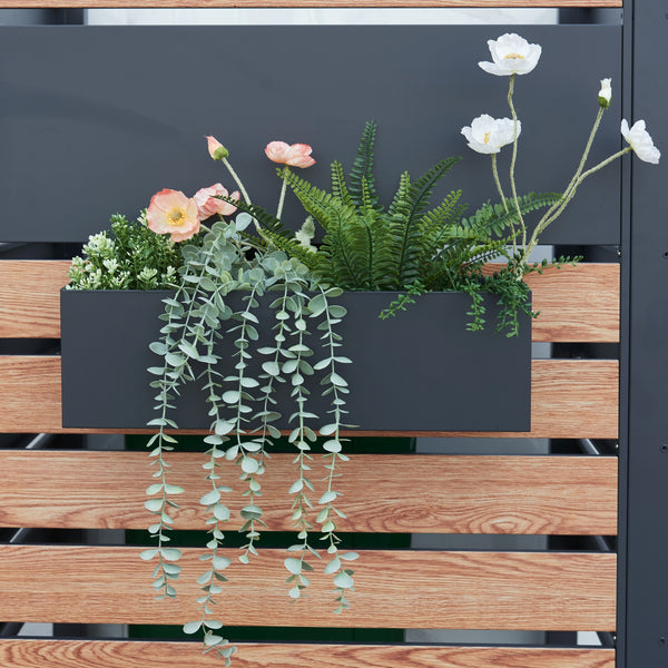 Blumenkasten Achtkarspelen 50x12x15cm Anthrazit [en.casa]
