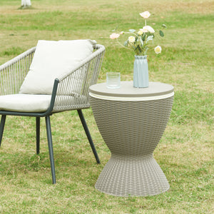 Kühltisch Atessa 58x49 cm Rattanoptik [casa.pro]