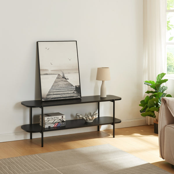 Fernsehtisch Samnanger 120x40x45 cm Schwarz [en.casa]