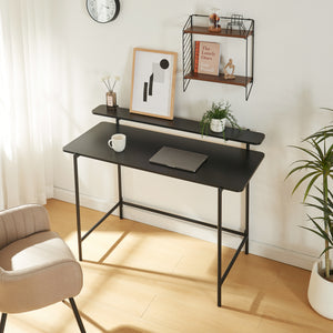 Schreibtisch Samnanger 120x55x88 cm Schwarz [en.casa]