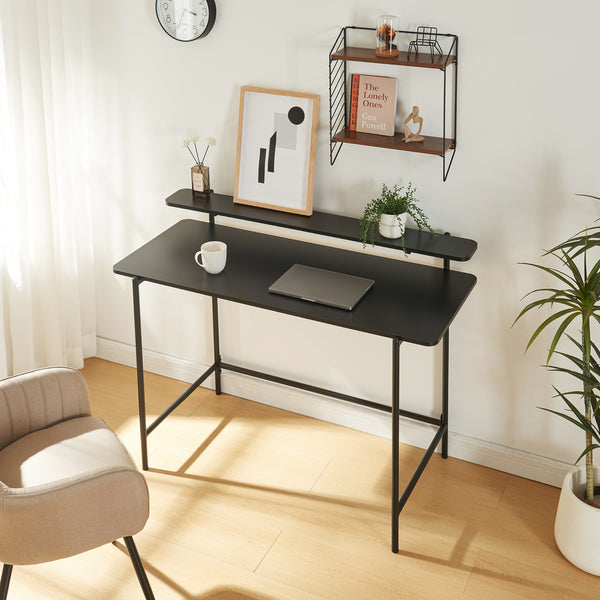 Schreibtisch Samnanger 120x55x88 cm Schwarz [en.casa]