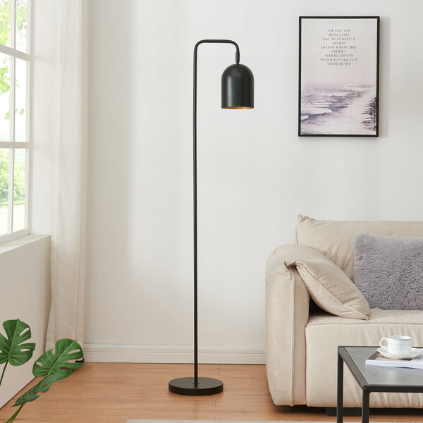 Stehleuchte Barnard Metall 159 cm Schwarz [lux.pro]