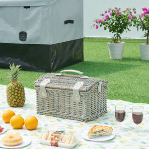 Picknickkorb Folldal für 2 Personen 40x28x25 cm [casa.pro]