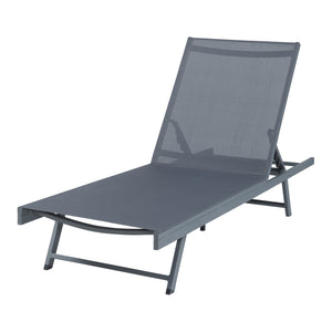 Sonnenliege Baragiano 197x64x30 cm Dunkelgrau [casa.pro]