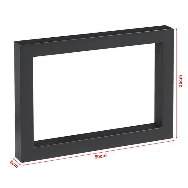 Tischgestell 2er Set Lunderskov 35x50cm Schwarz [en.casa]