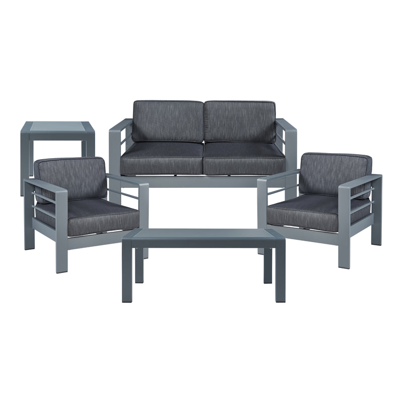 Maßskizze Gartenmöbelset Avise 5-tlg. Aluminium [casa.pro]