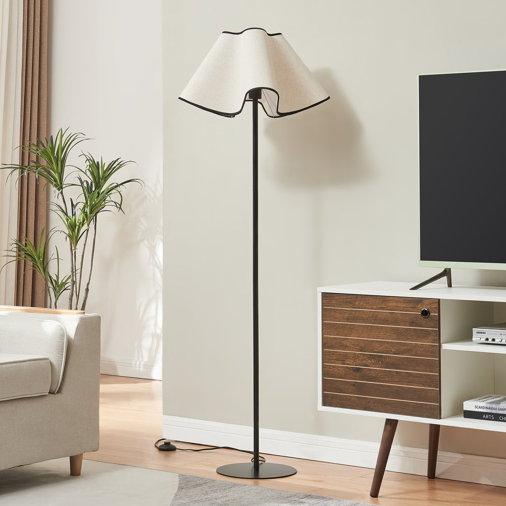 Stehleuchte Ashton 153cm Schwarz/Weiß [lux.pro] - premiumXL