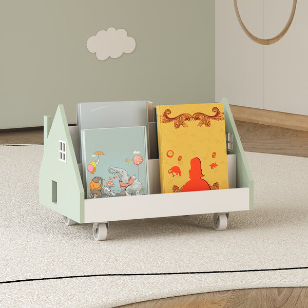Mobiler Kinder-Bücherwagen Vipsali Hausoptik