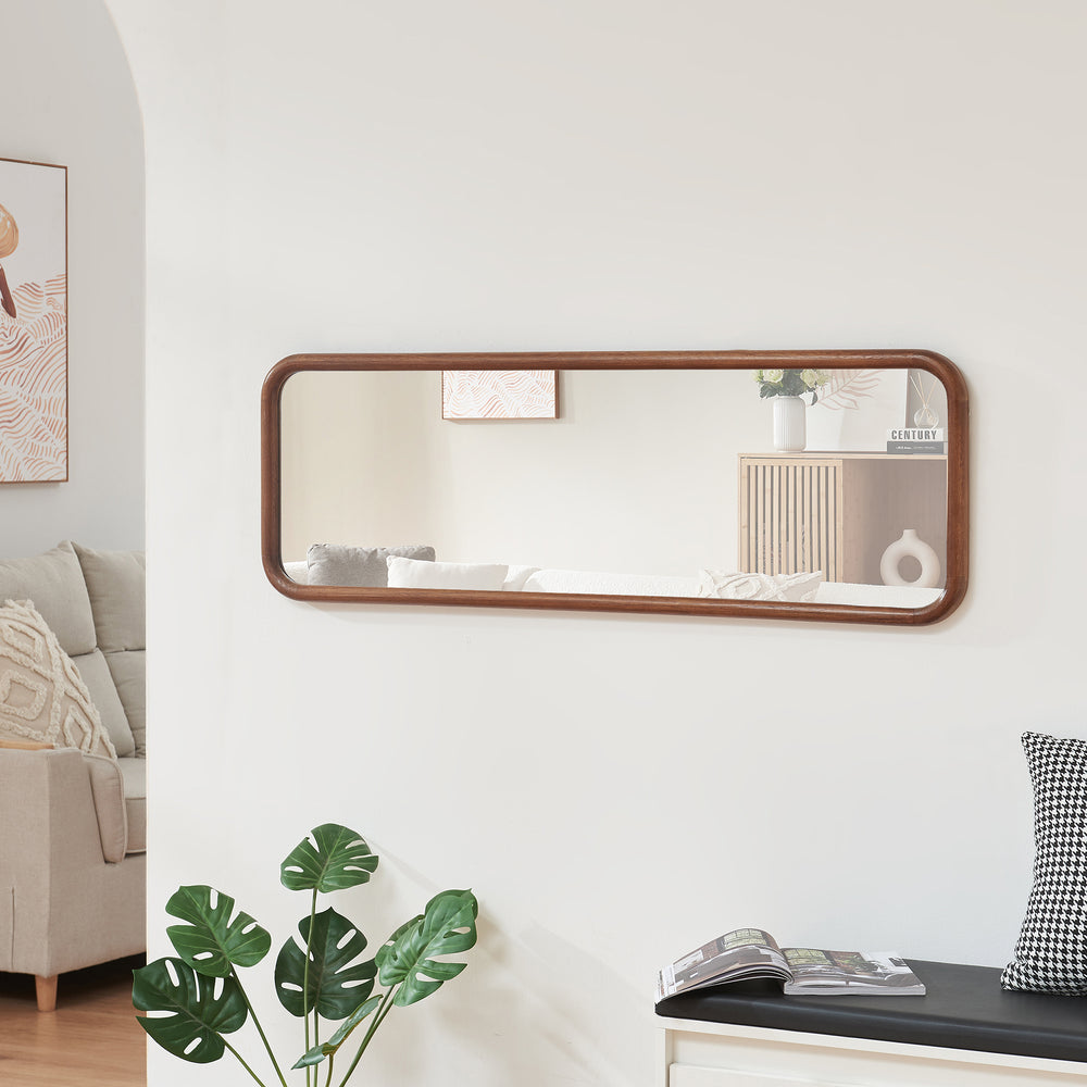 Wandspiegel Ristijarvi 120x40 cm Braun [en.casa] - premiumXL