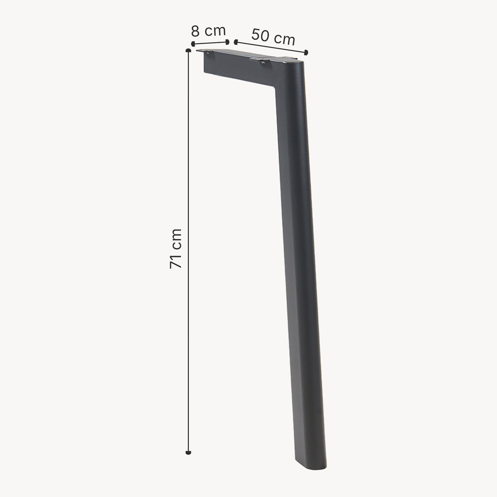 Tischbeine Hostang 4er - Set 50x8x71 cm Schwarz [en.casa] - premiumXL