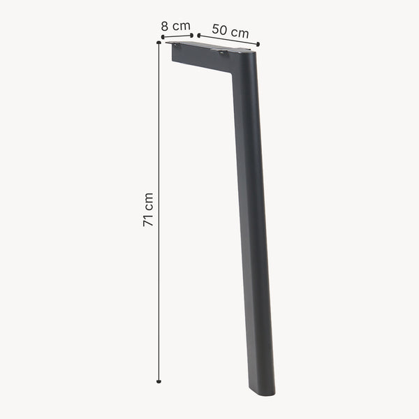 Tischbeine Hostang 4er-Set 50x8x71 cm Schwarz [en.casa]