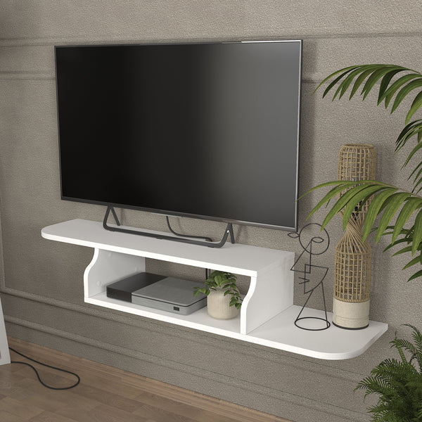 TV-Lowboard hängend Kershaby 120x30x19 cm Weiß [en.casa]