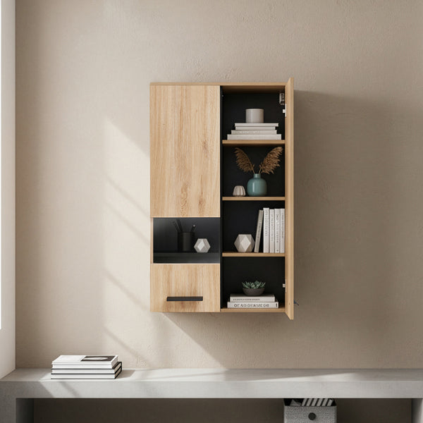 Hängeschrank Noppen 98x60x38 cm Eicheoptik [en.casa]