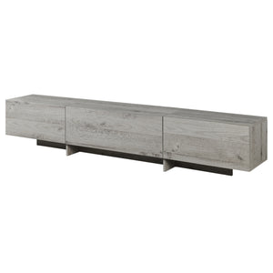 Fernsehschrank Kapipimso mit 3 Klappen 194x31x37 cm Eicheoptik, grau [en.casa]