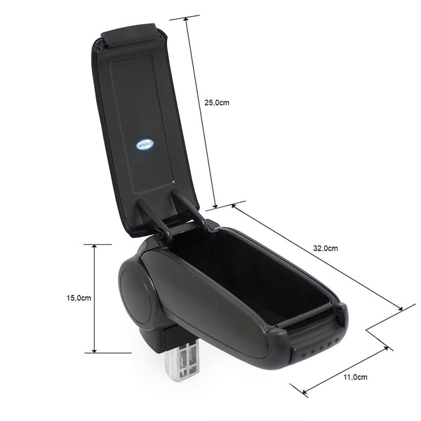 Mittelarmlehne Suzuki Swift 2005 Typ MZ/EZ Armauflage mit Staufach gepolstert schwarz pro.tec