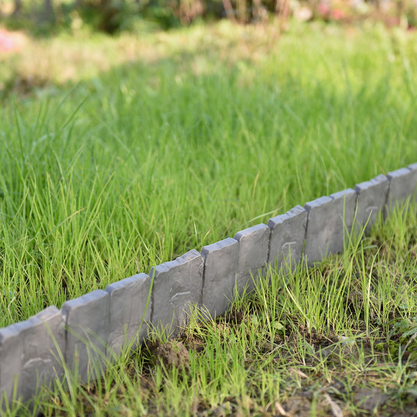 Palisaden Hellín Grau mit Steinoptik [casa.pro]
