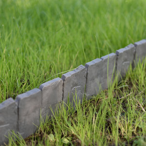 Palisaden Hellín Grau mit Steinoptik [casa.pro]