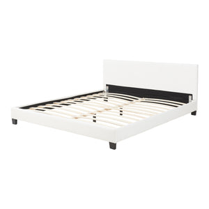 Kunstlederbett Albacete 160x200cm Weiß Corium