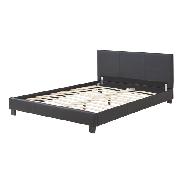 Kunstlederbett Albacete 140x200 cm Schwarz Corium