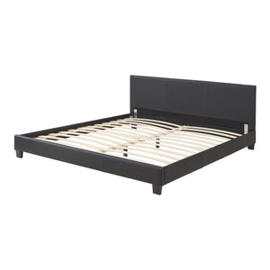 Kunstlederbett Albacete 180x200cm Schwarz Corium