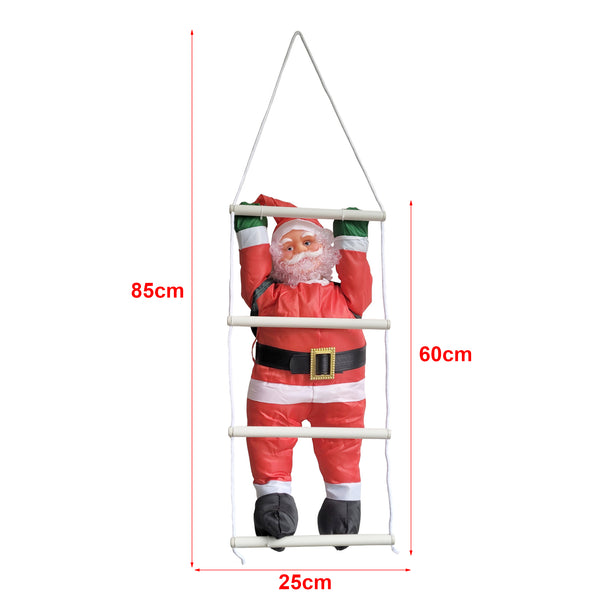 Weihnachtsmann auf Leiter 60 cm [lux.pro]