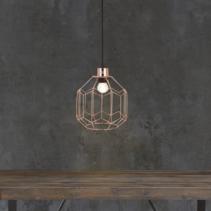 Hängeleuchte 1x E27 Ø20 x 21,5 cm Kupferfarben lux.pro