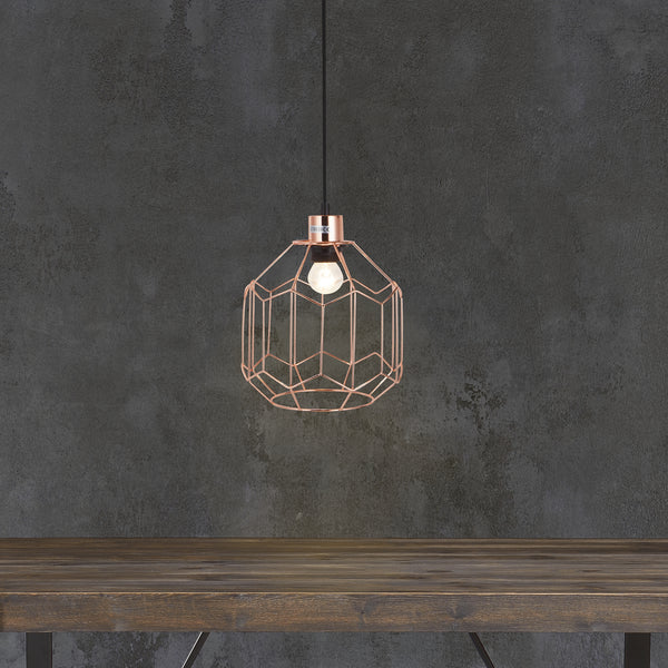 Hängeleuchte 1x E27 Ø20 x 21,5 cm Kupferfarben lux.pro