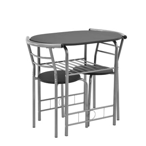 Essgruppe Yiltornio (Set, 3-tlg) Schwarz/Silver [en.casa]