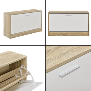 Schuhschrank Artern mit Garderobe und Spiegel en.casa