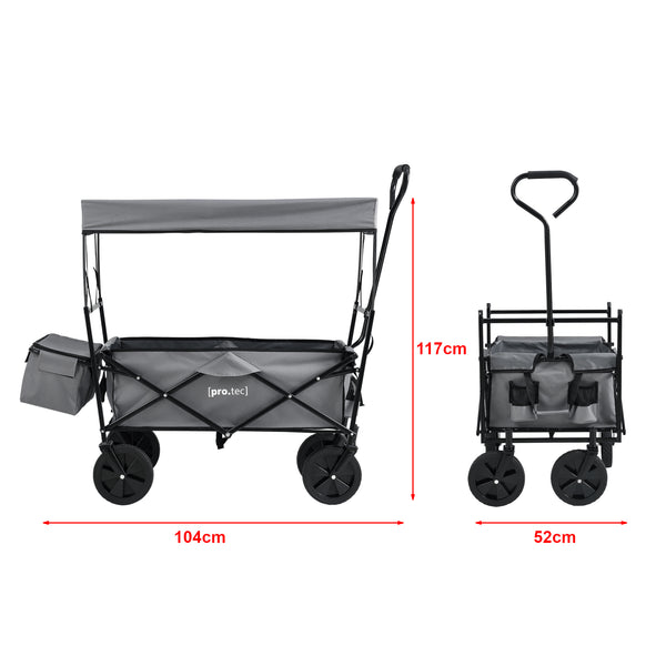 Bollerwagen mit Dach klappbar [pro.tec]