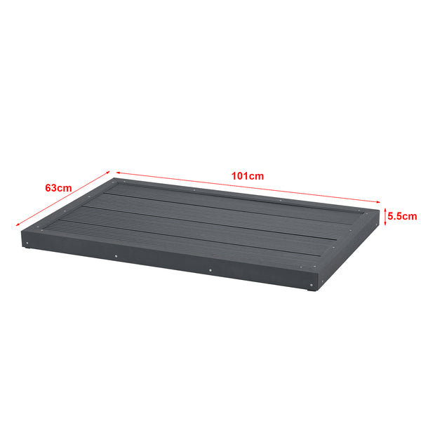WPC Bodenplatte Nürtingen für Solardusche 101x63x5,5cm [en.casa]