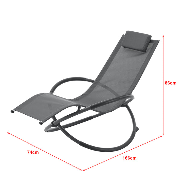 Schaukelliege Pulsano 150 kg Dunkelgrau [en.casa]