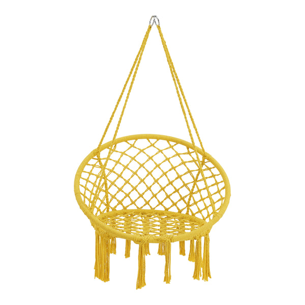 Hängesessel Jaina max. 120 kg Gelb [en.casa]