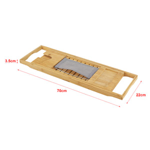 Badewannenablage Orivesi Bambus ausziehbar 70 - 105,5 cm [en.casa]