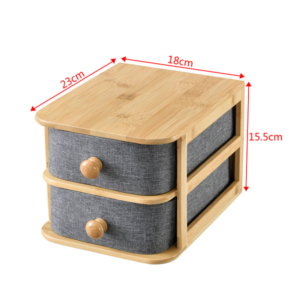 Schreibtischorganisator Arsivik mit 2 Schubladen [en.casa]