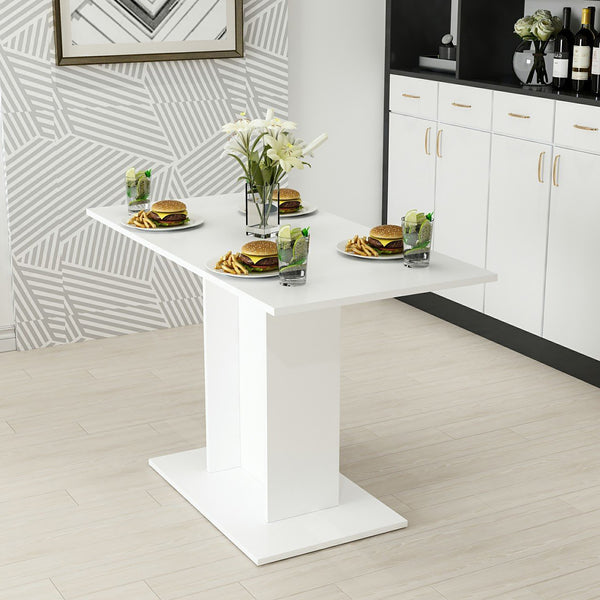 Esstisch Galten für 4 Personen Weiß [en.casa]