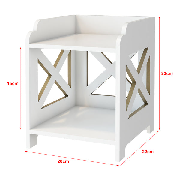 Badorganizer Struer 23x20x22 cm Weiß [en.casa]
