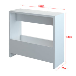 Beistelltisch Rødovre 60x55x20 cm Weiß [en.casa]