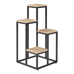 Blumentreppe Ameland Metall Schwarz [en.casa]