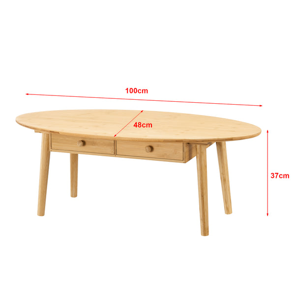 Couchtisch Harboøre Bambus Natur [en.casa]
