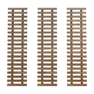 Blumentopf-Wandregalset Herwijnen 3er Set 100x24cm Dunkler Holzton [en.casa]
