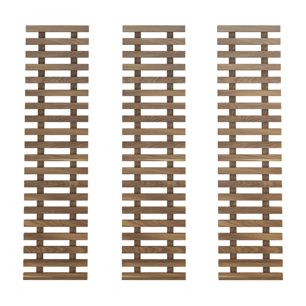 Blumentopf-Wandregalset Herwijnen 3er Set 100x24cm Dunkler Holzton [en.casa]