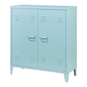 Metallschrank Oripää - 90x80x33cm - Graublau