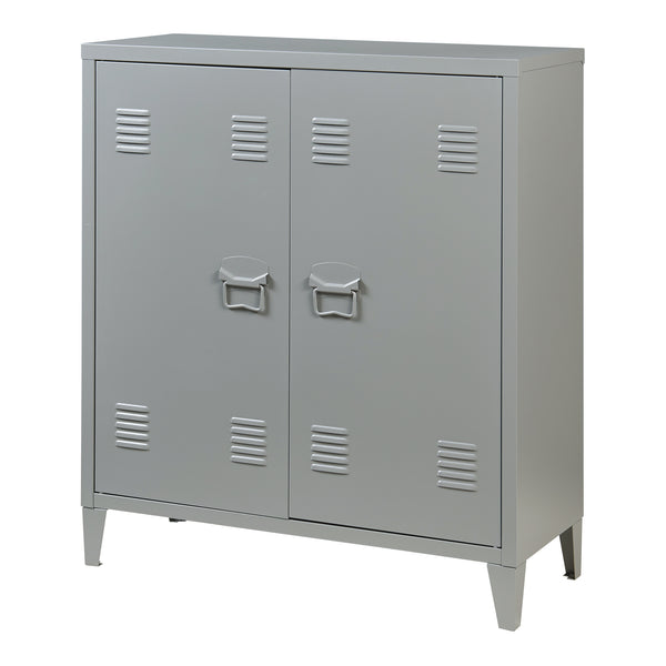 Metallschrank Oripää - 90x80x33cm - Dunkelgrau