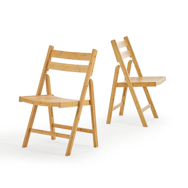 Klappstuhl Gran aus Bambus im 2er Set [en.casa]