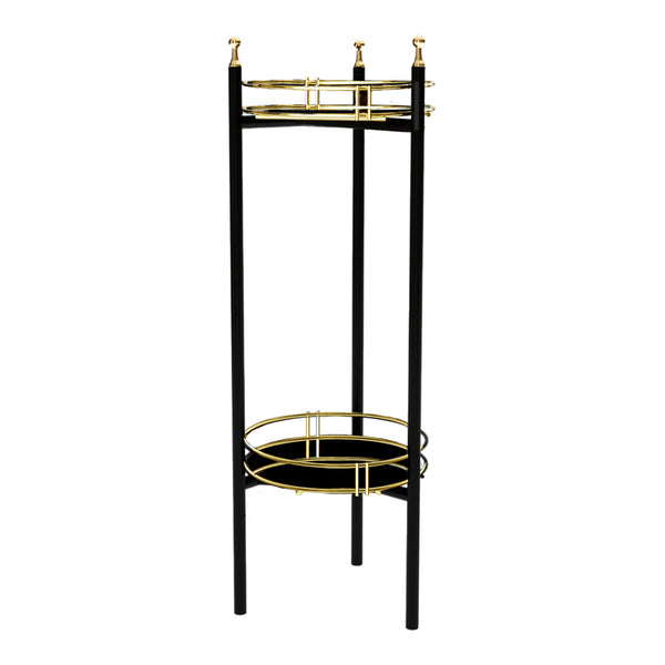 Blumenständer Oulainen 79x28x28cm Schwarz/Gold [en.casa]